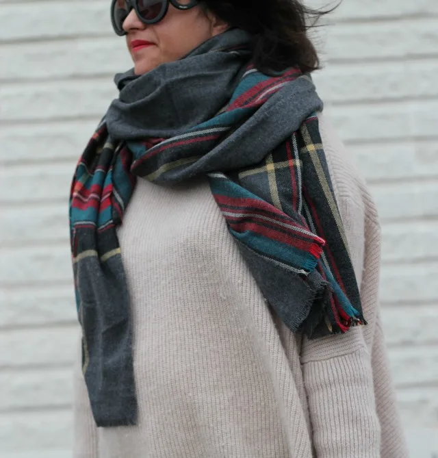 grey asos scarf