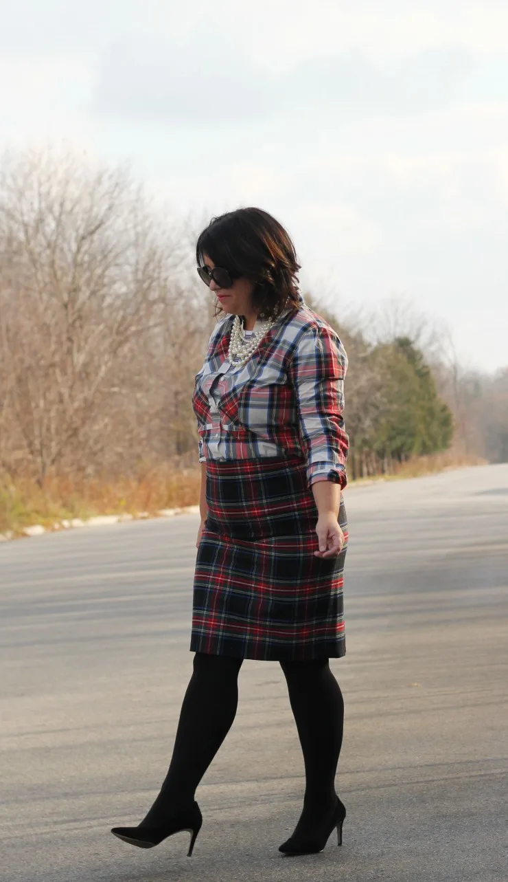 double plaid christmas outfit