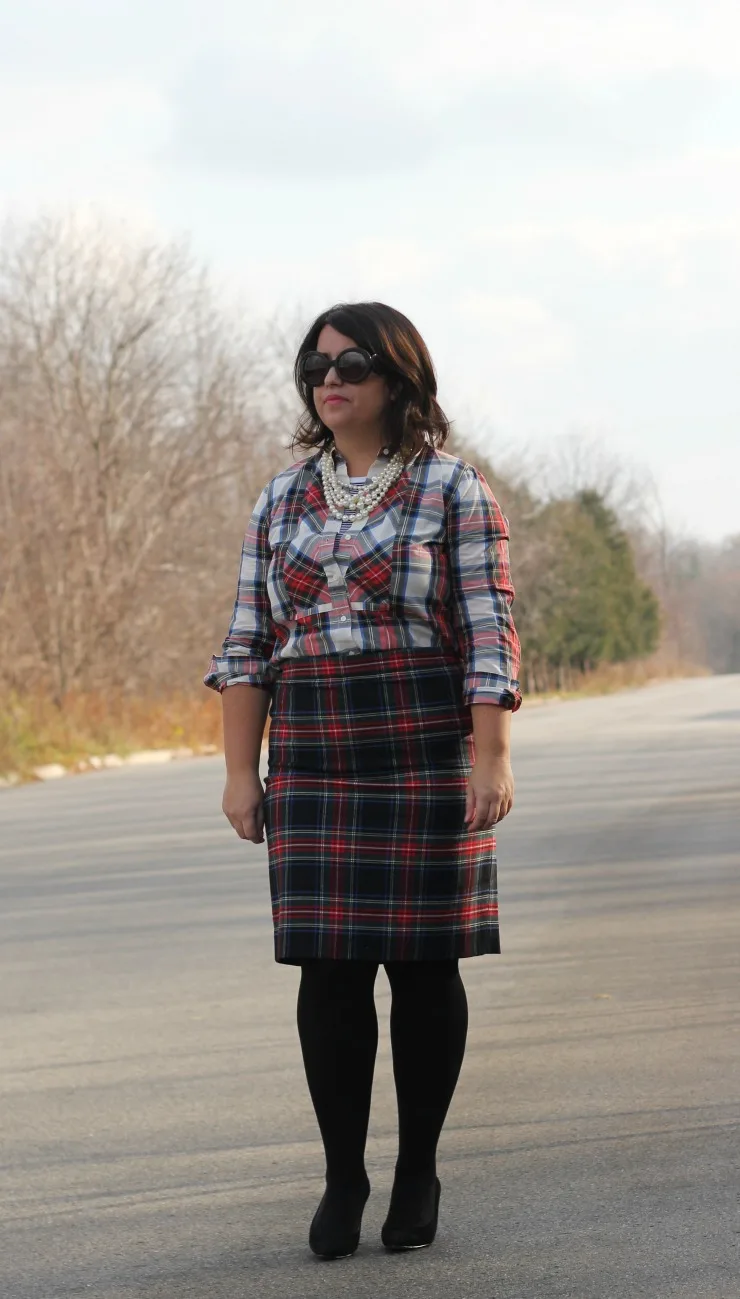 double plaid christmas outfit