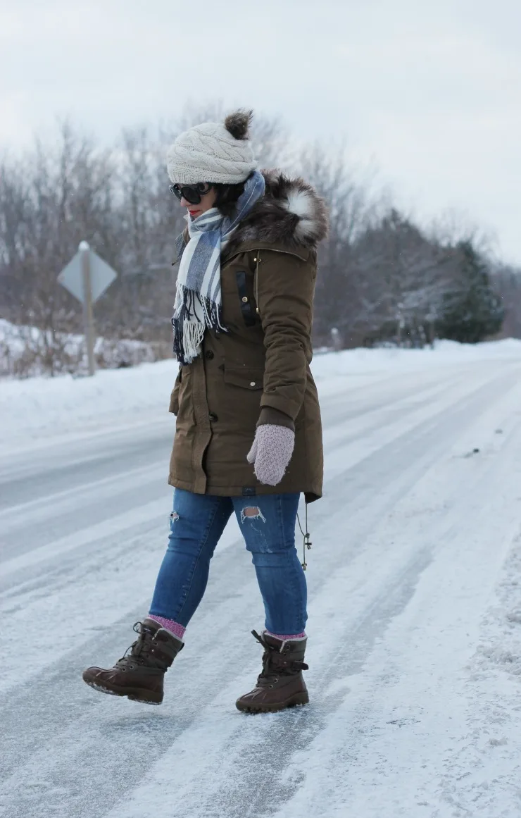 winter parka outfit