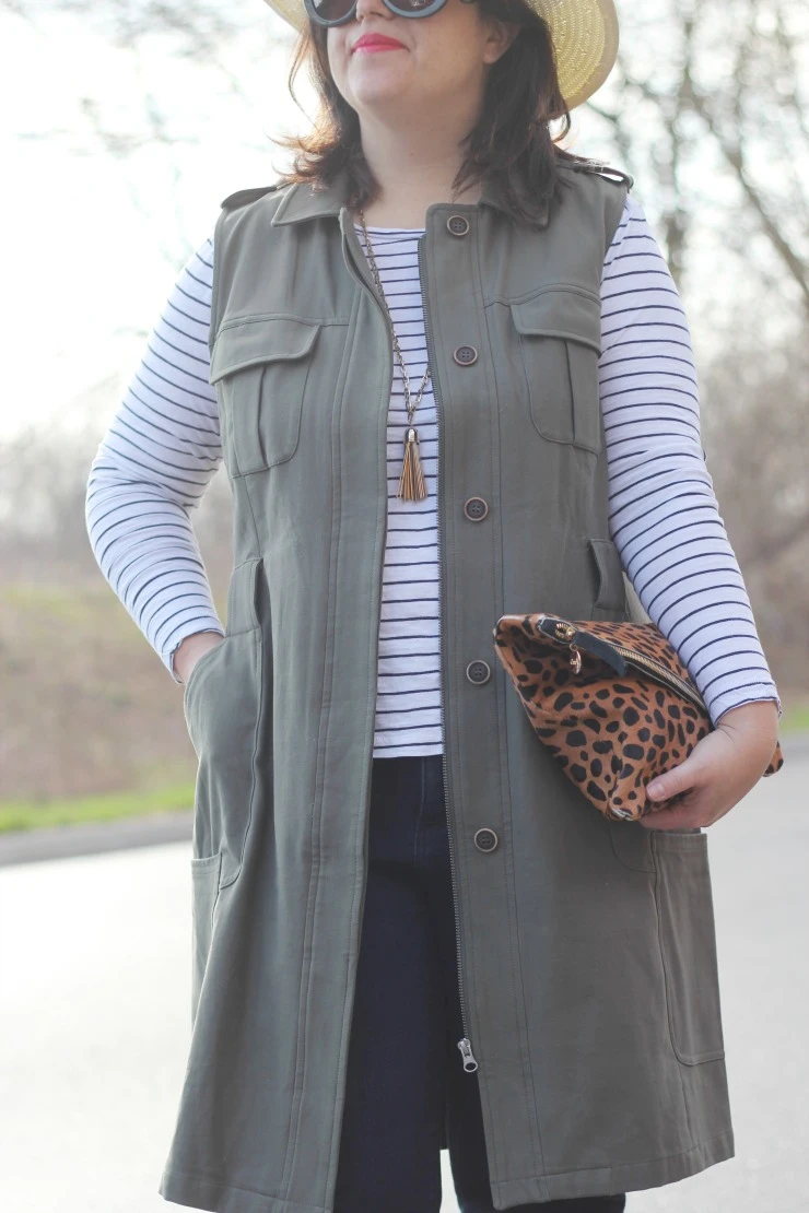 green khaki vest