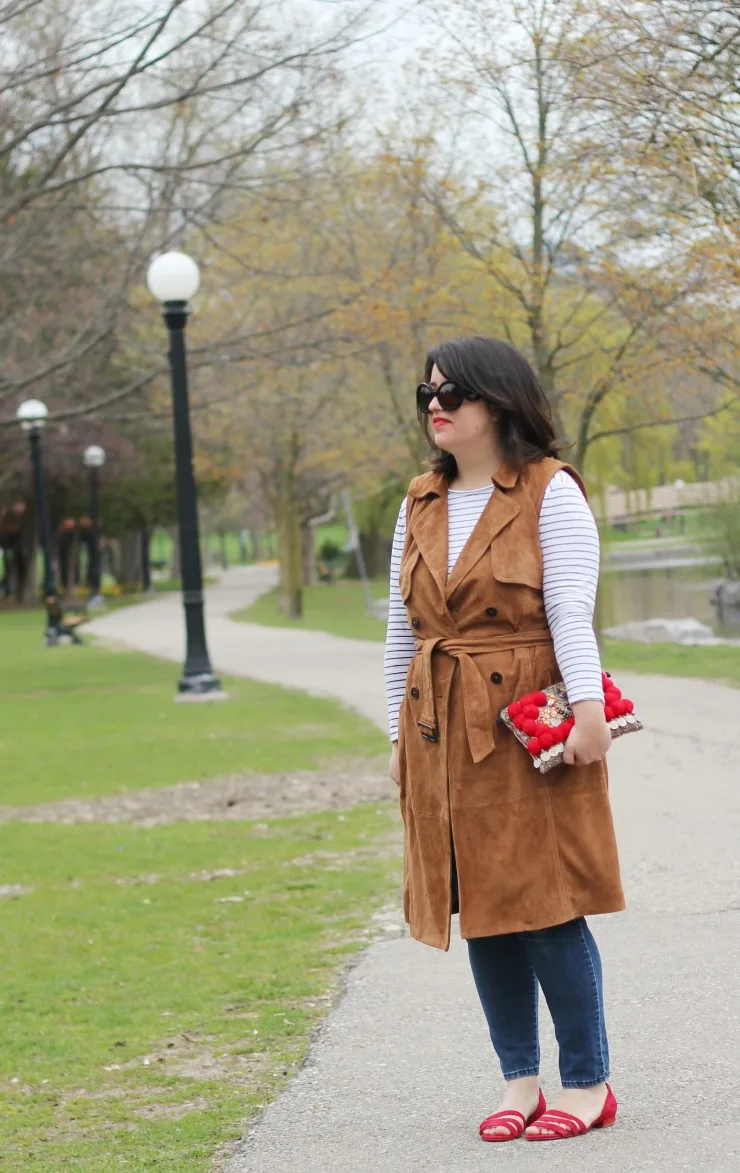 sleeveless trench