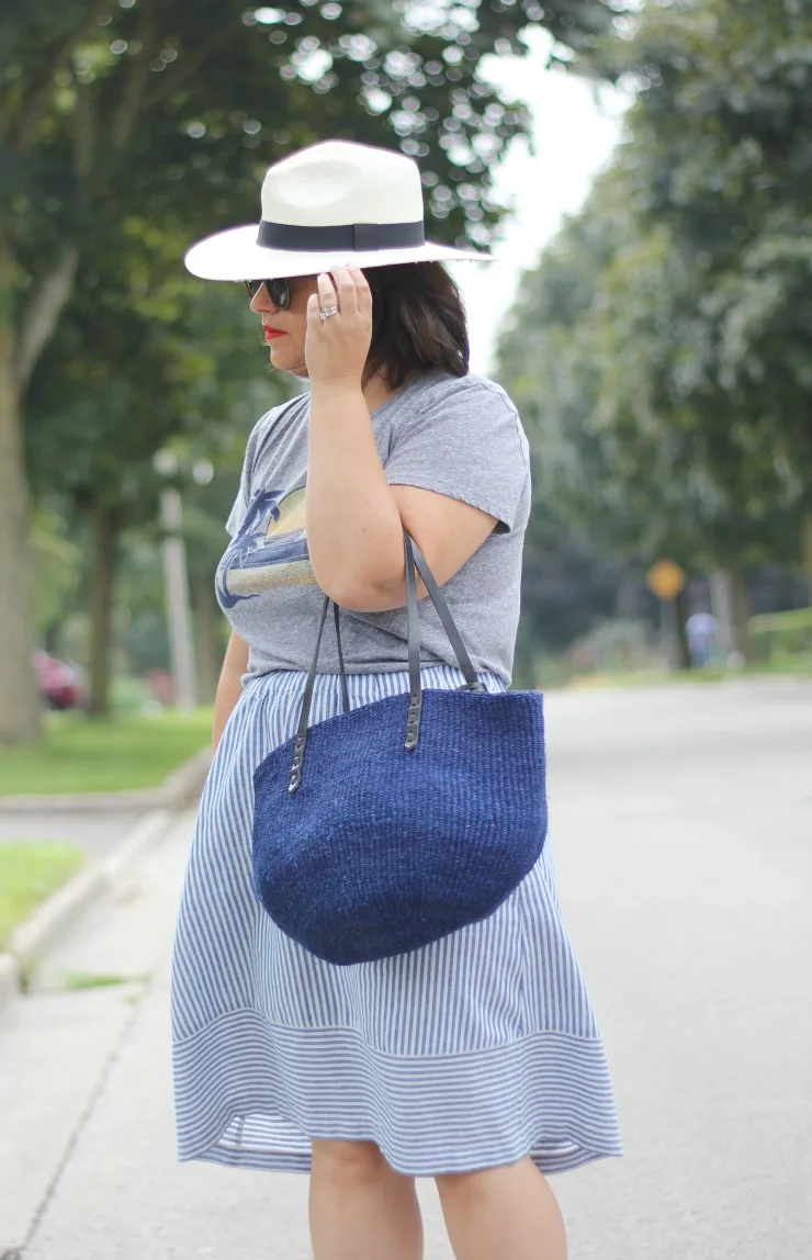 jcrew stripe skirt