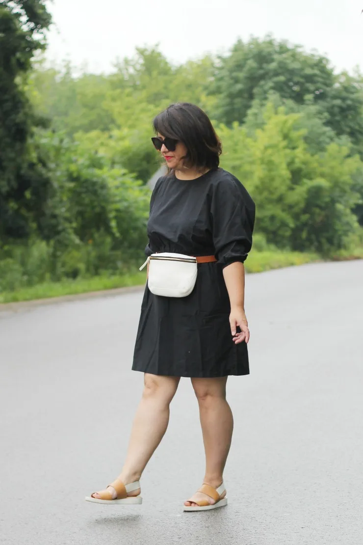 hm black cotton dress