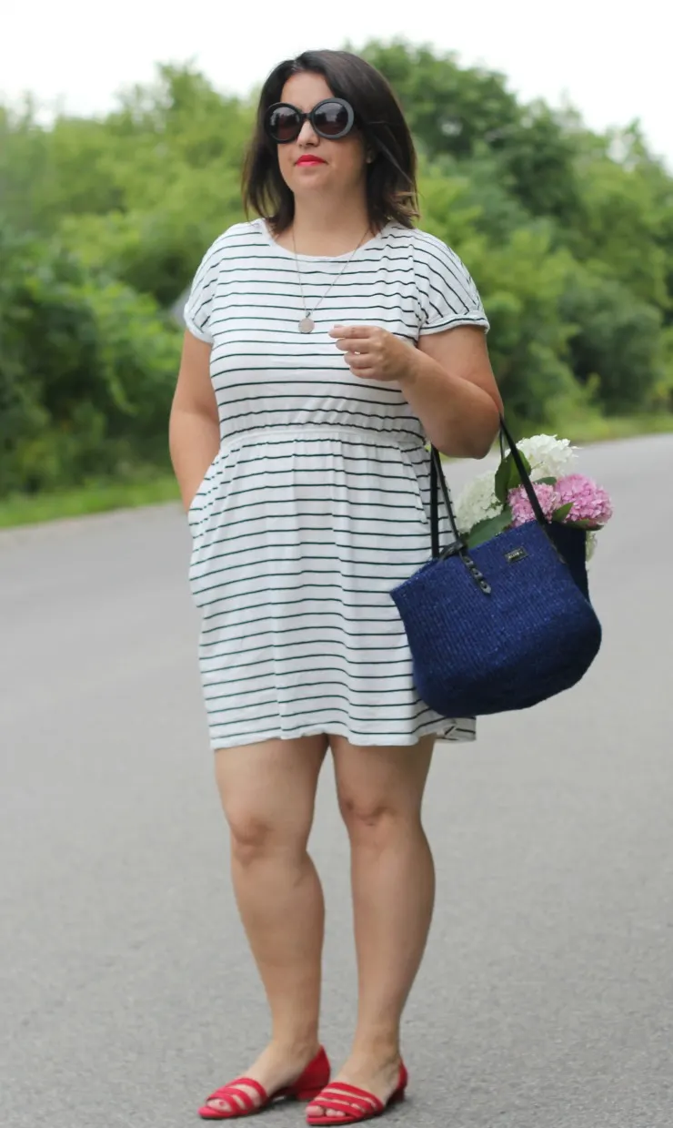 hm stripe beach dress