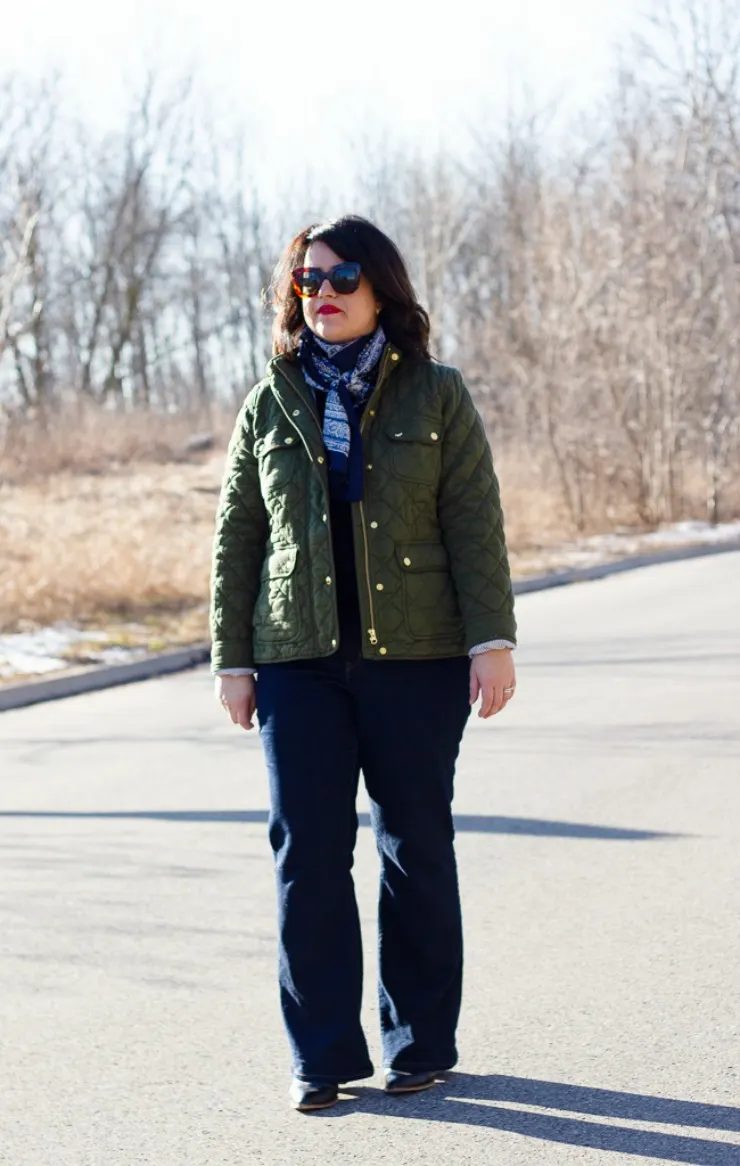 JCREW quilted downtown field jacket