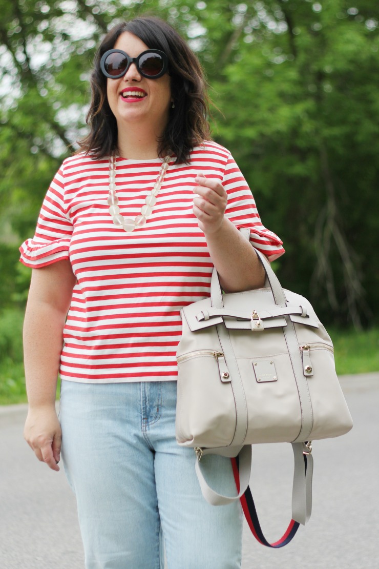 jcrew ruffle sleeve top