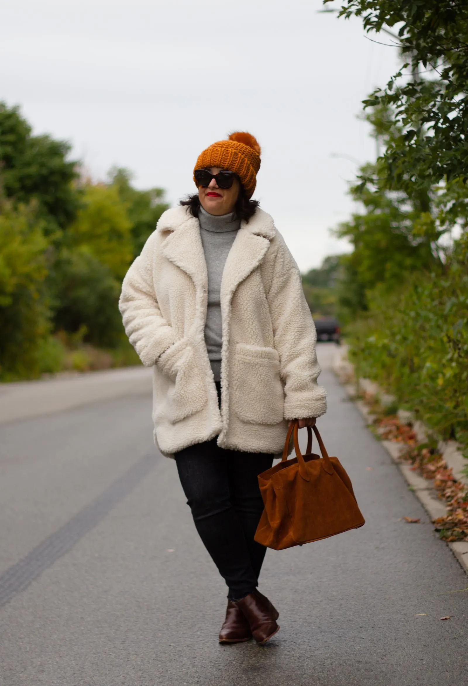 teddy coat outfit