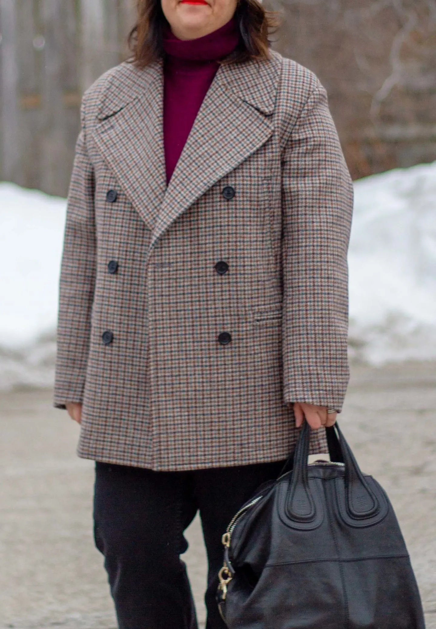 houndstooth menswear inspired peacoat