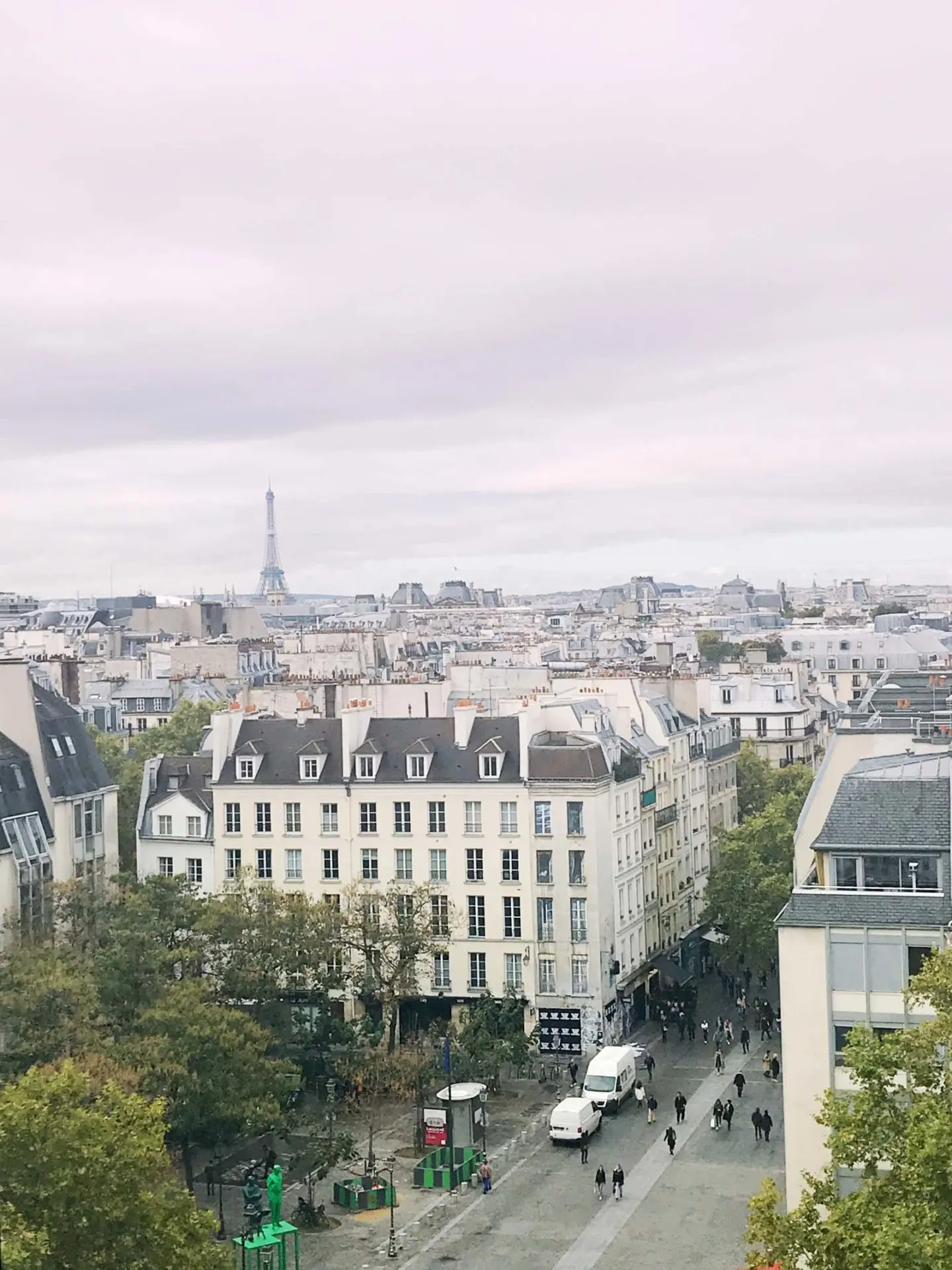 view from George Pompidou centre, eiffel tower