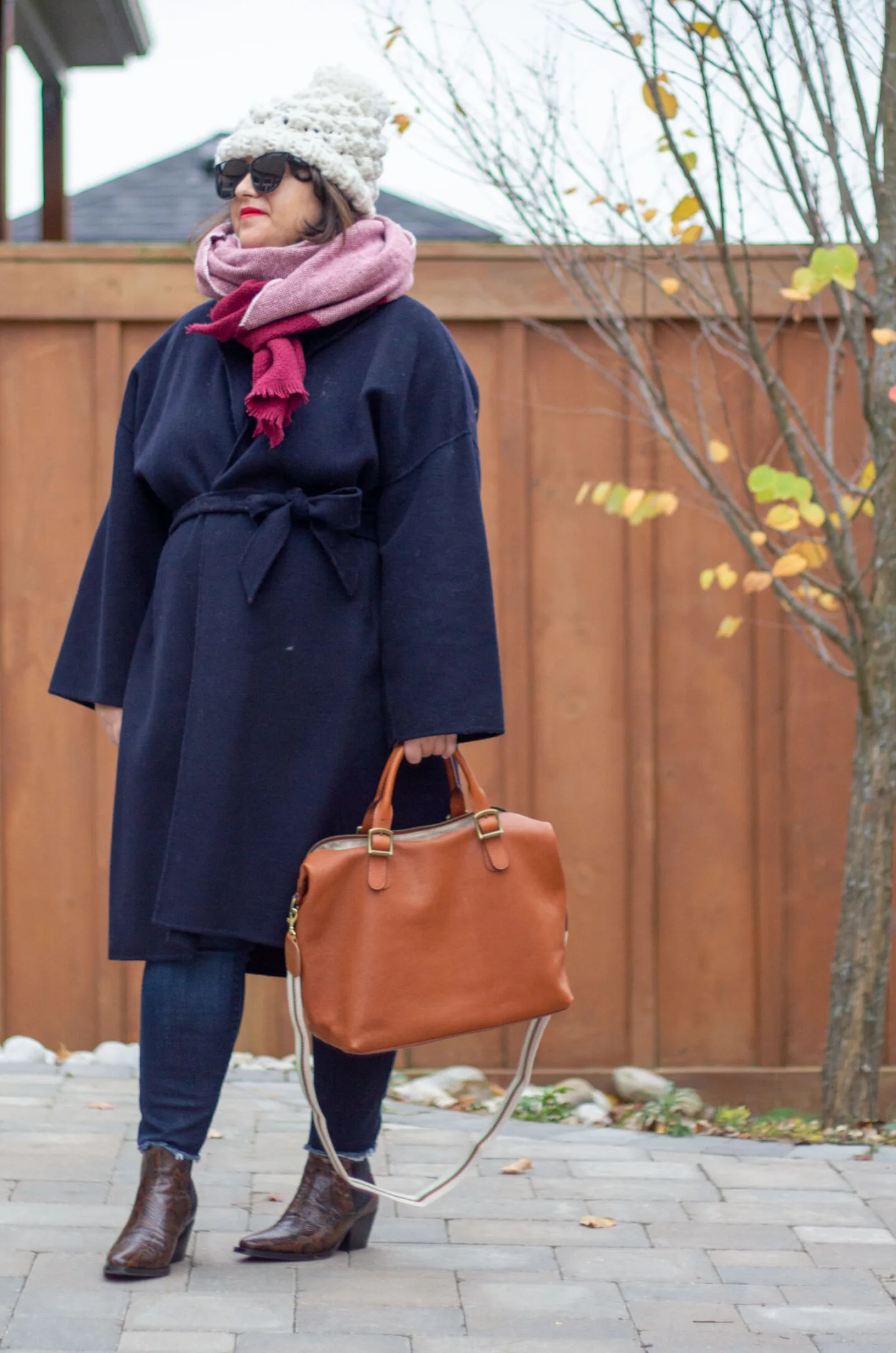 sezane inea scarf outfit