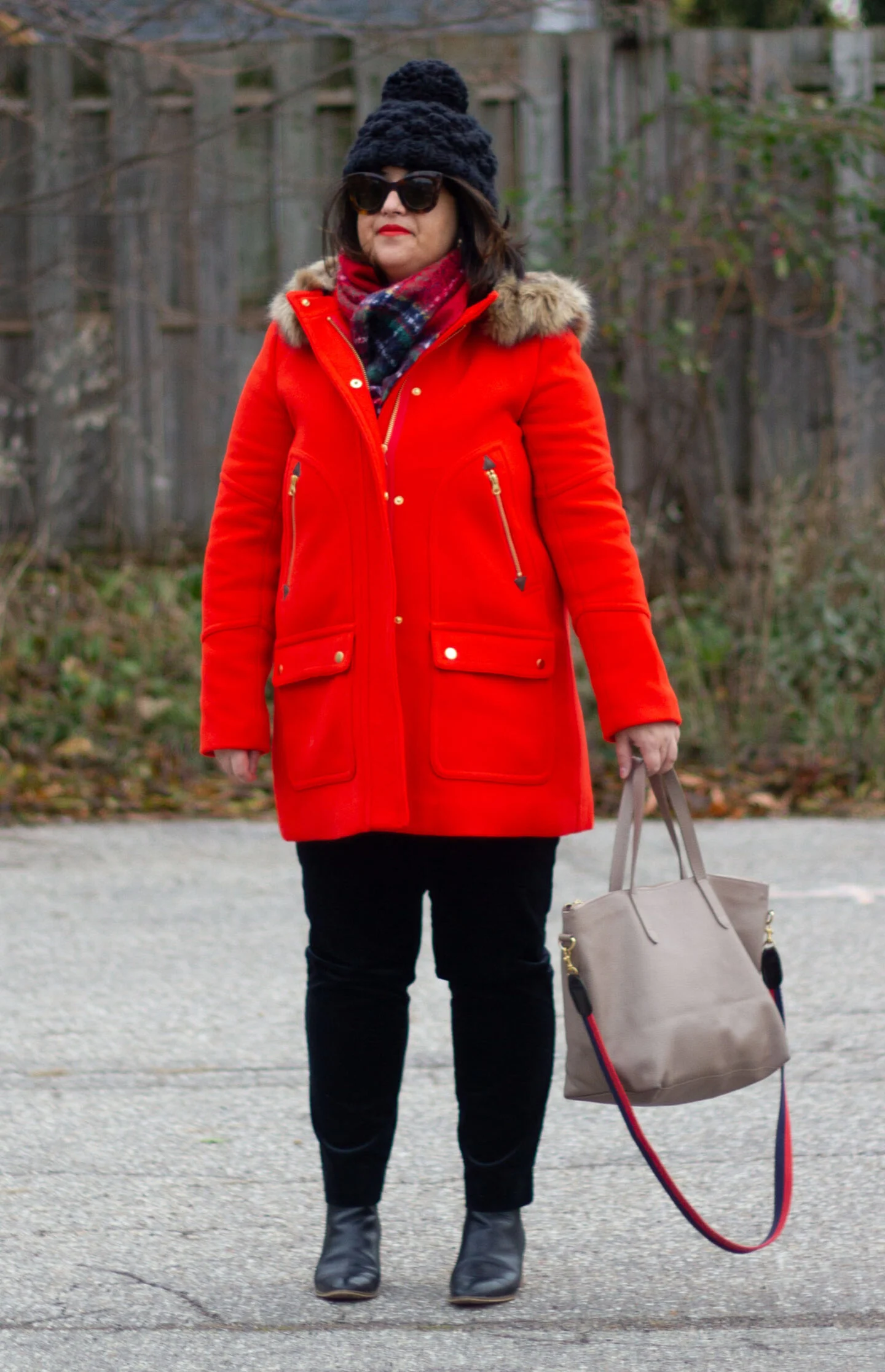 jcrew chateau parka wool coat outfit