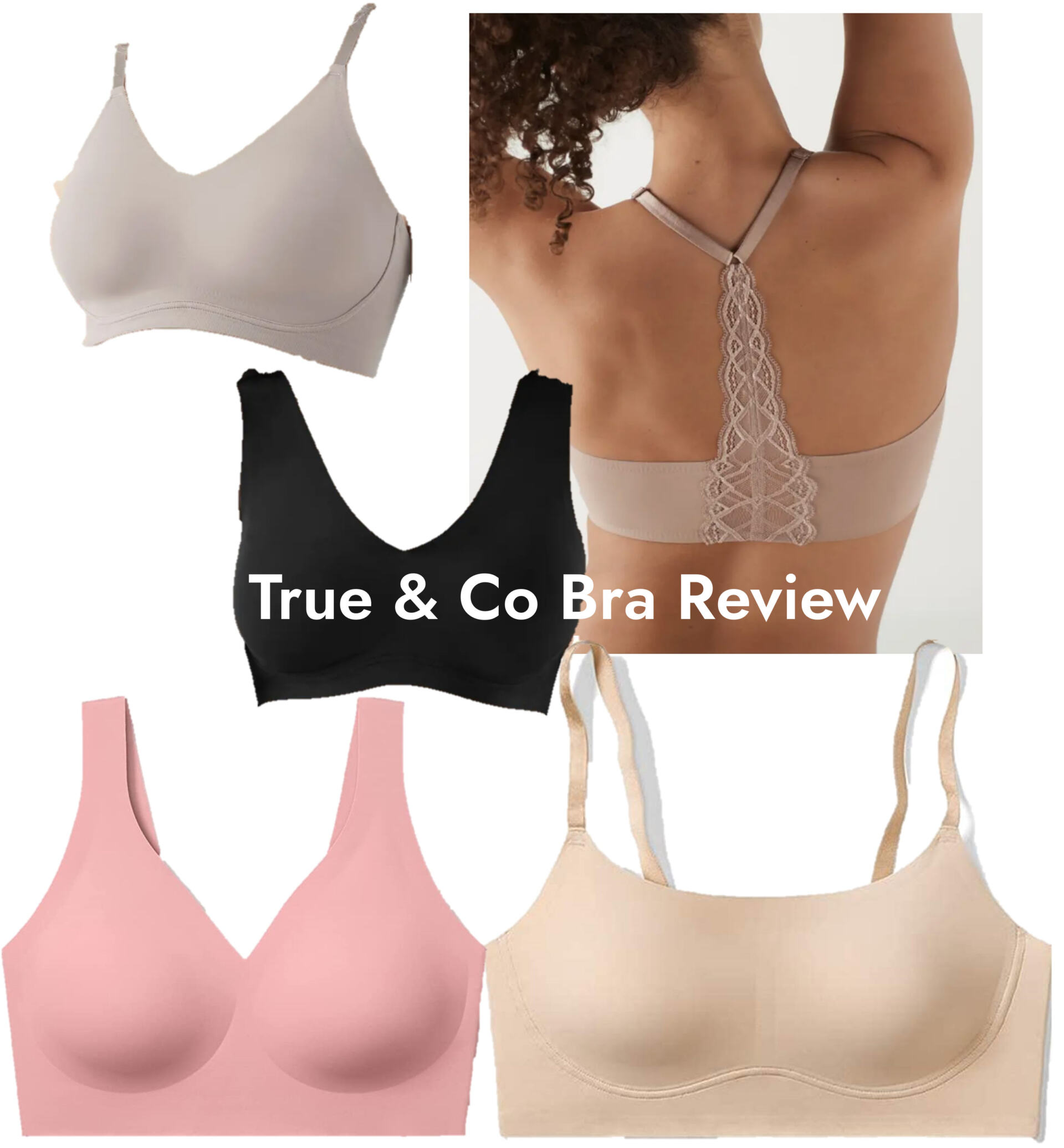 True & Co Women's True Body Triangle Bra with Removable Straps