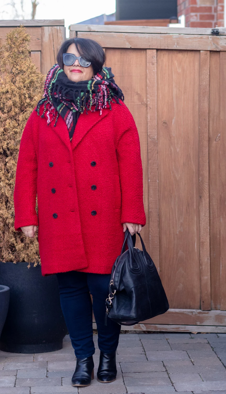 red coat outfit