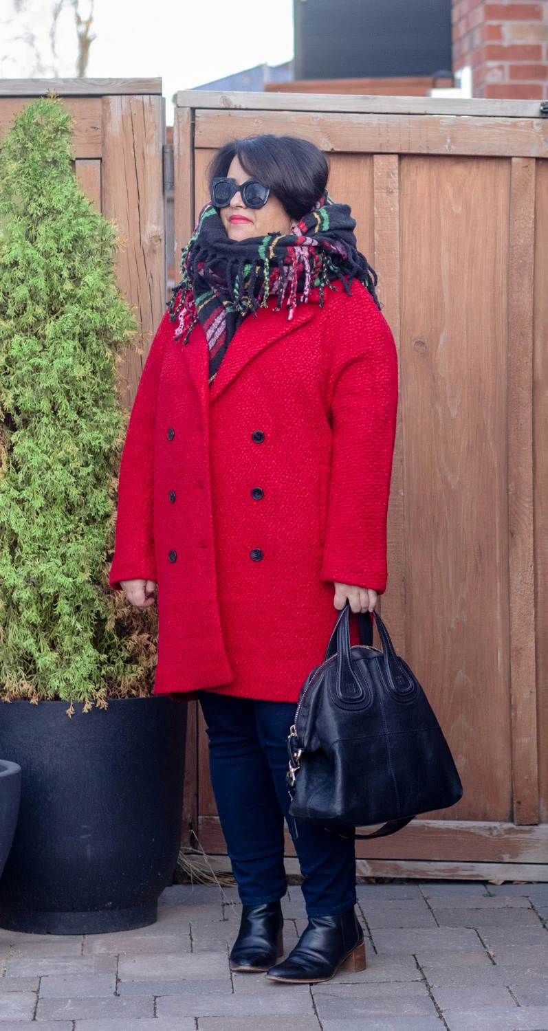 red coat outfit