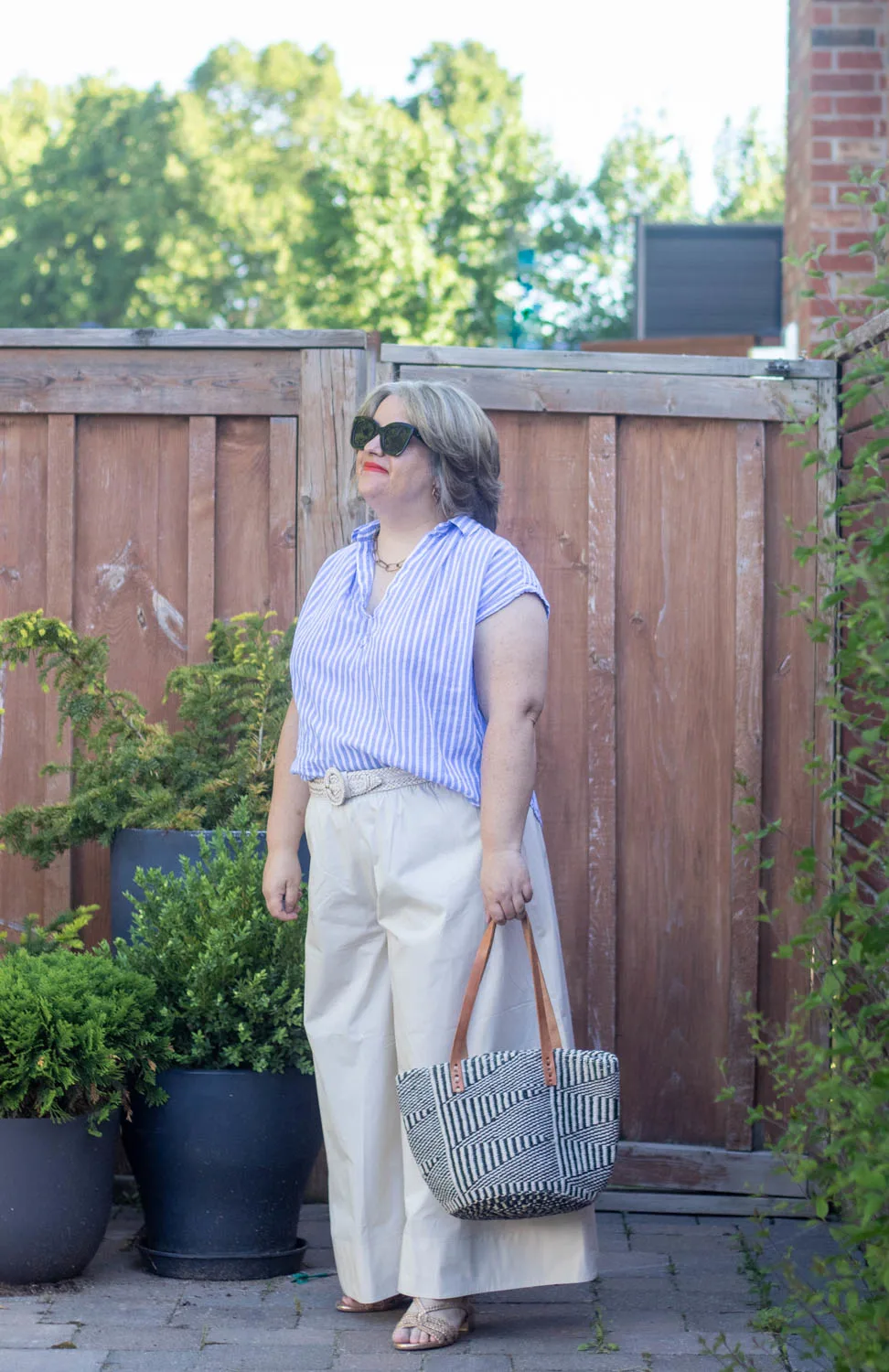 light beige culottes, wide culottes outfit