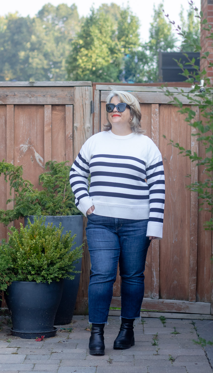 Sezane bastien  jumper review, stripe sweater