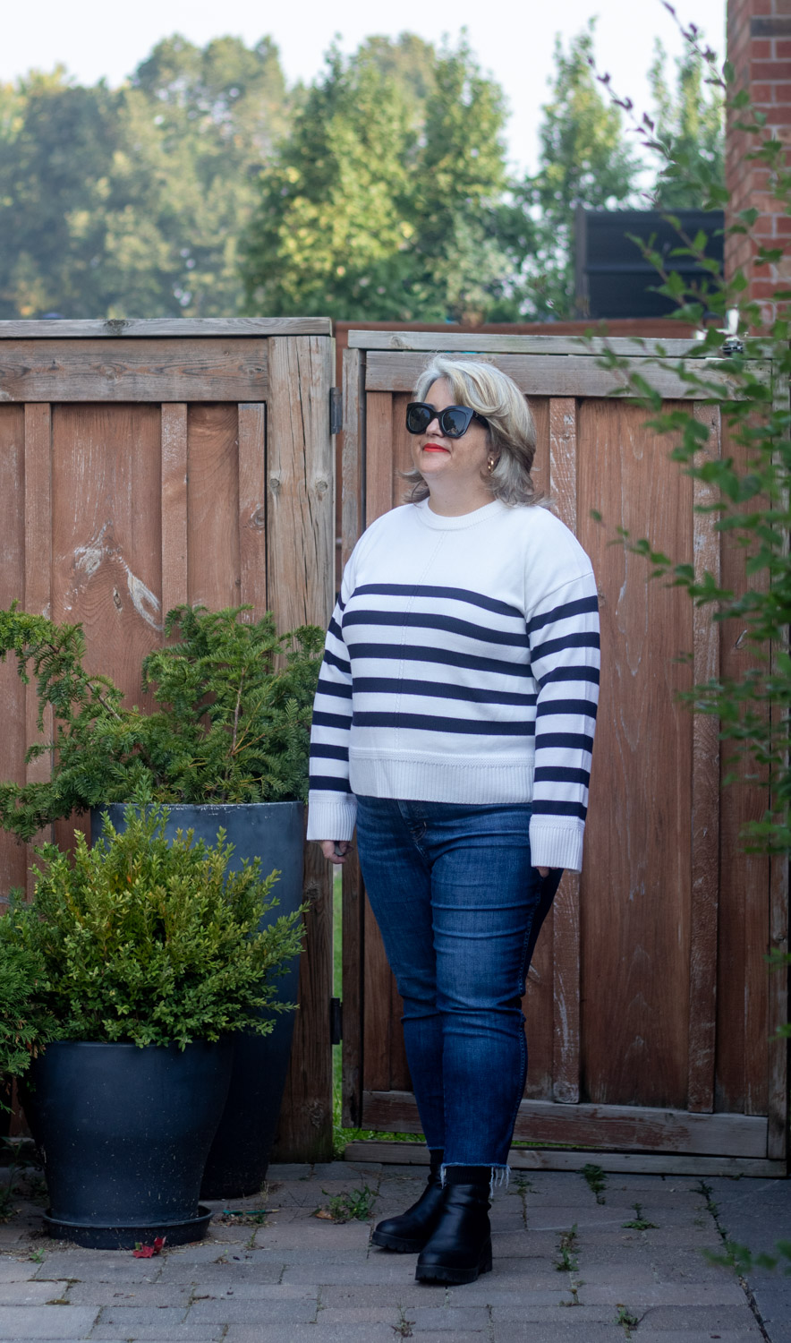 Sezane bastien  jumper review, stripe sweater