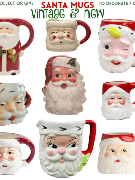 the best santa mugs, winking santa mug, santa claus decor