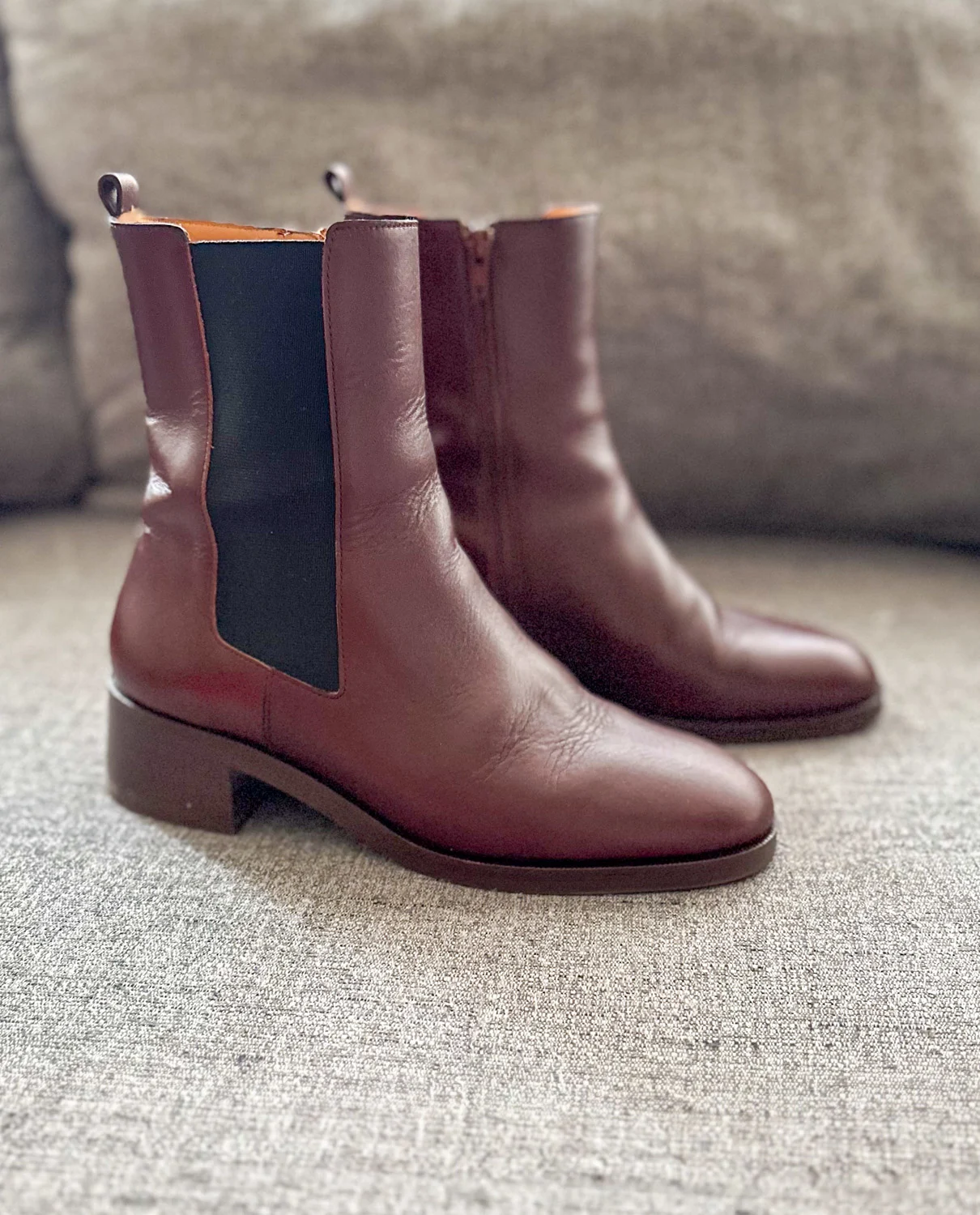 sezane agnes low ankle boot