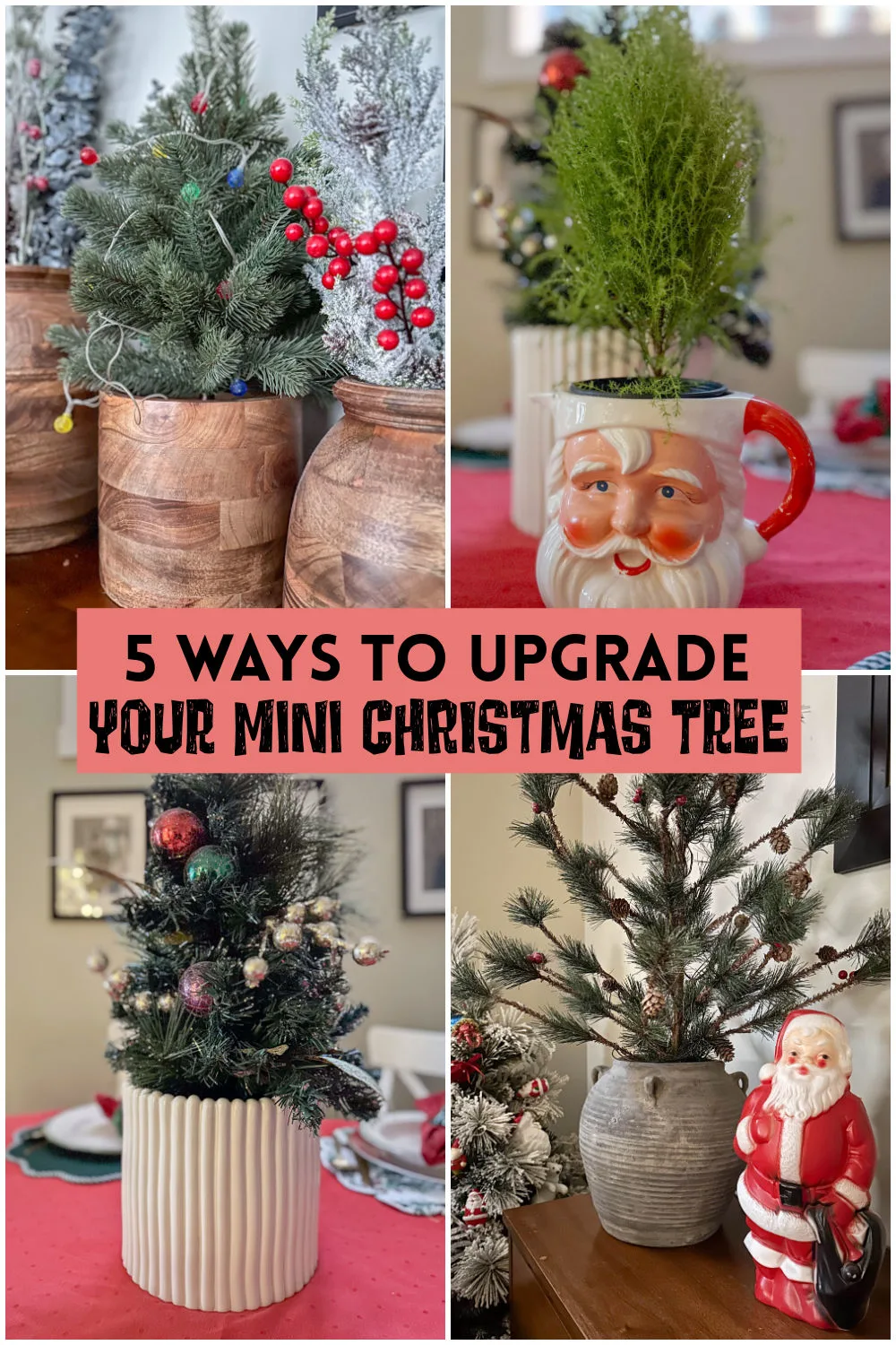 ways to upgrade your mini table top Christmas Trees