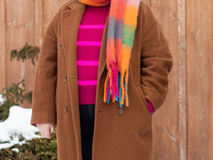 colorful winter outfit