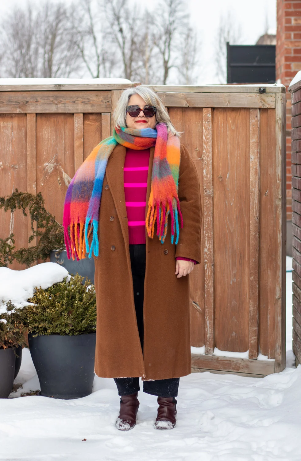 coloful winter outfit